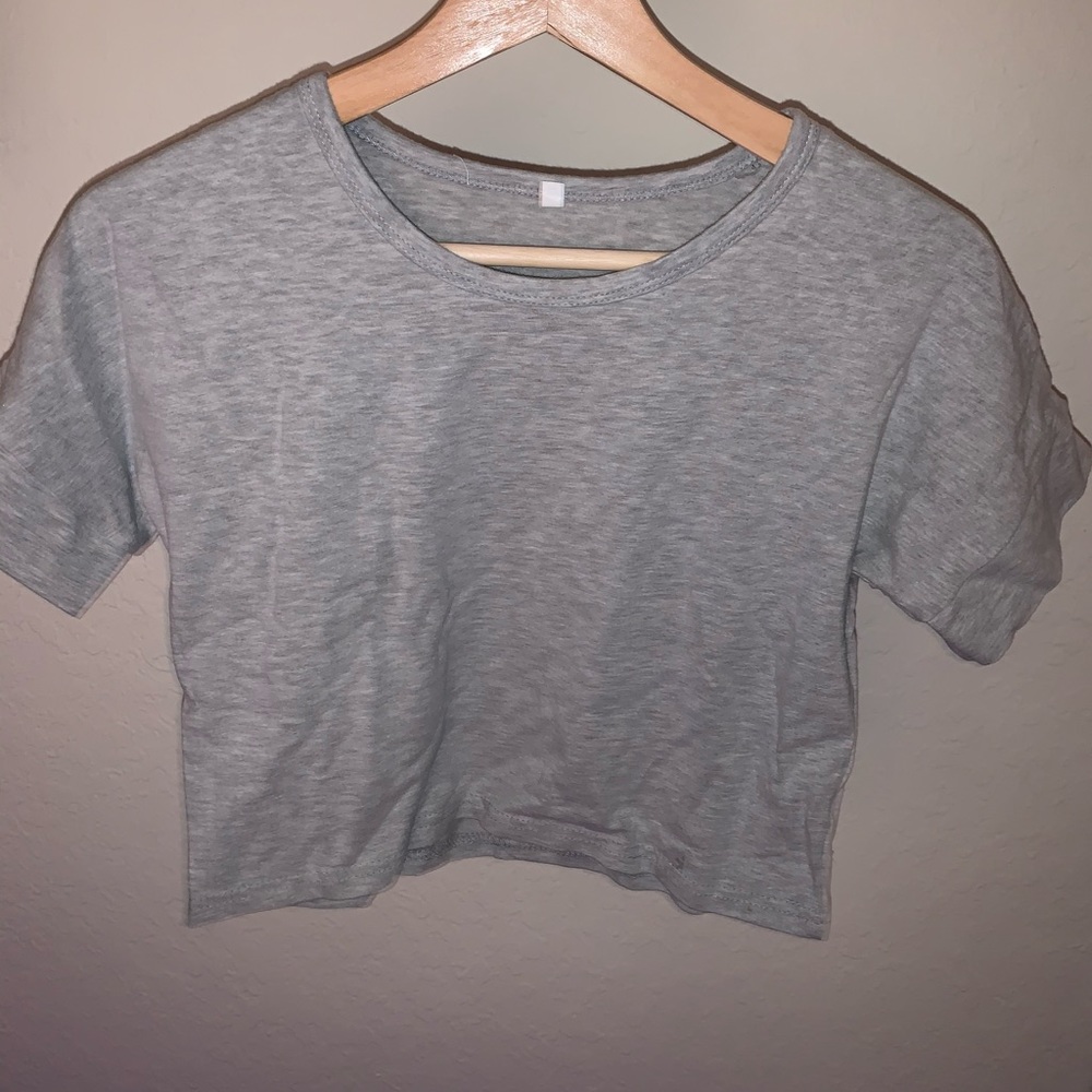 Grey crop top